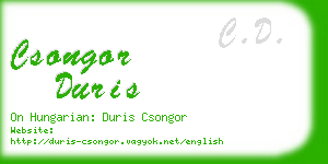 csongor duris business card